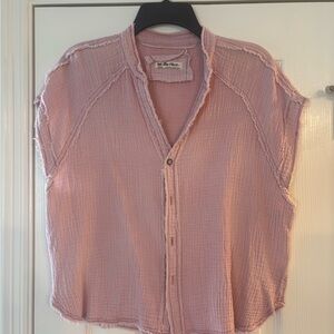 We The Free Blush Textured Top
